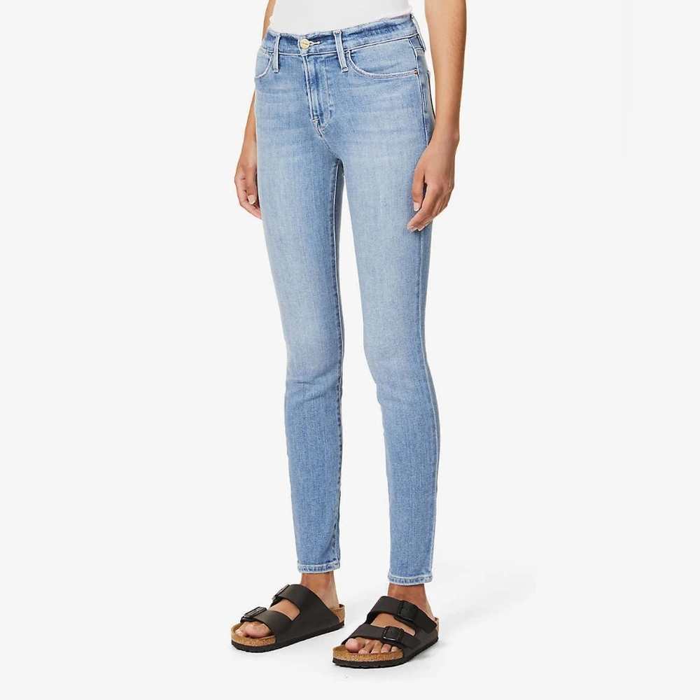 Frame Le High Skinny Jeans In Hidalgo Wash Size 26